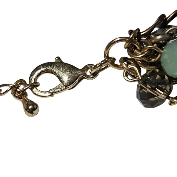 Boho Chic Mixed Chains Beads Chunky Statement Necklace Multi Strand Jewelry - Picture 3 of 6